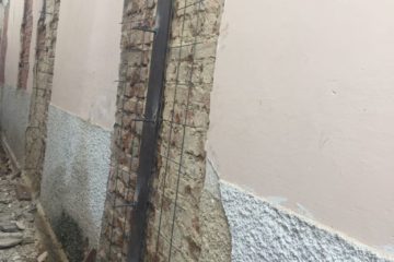 Reforço estrutural em prédio comercial com inclusão de novas colunas