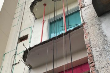 Recuperação de fachadas com reforço estrutural